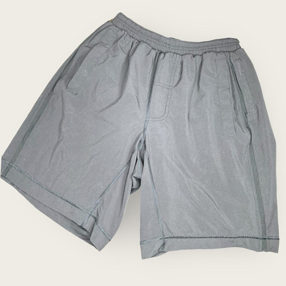 Lululemon Black Lined Shorts Pink Logo